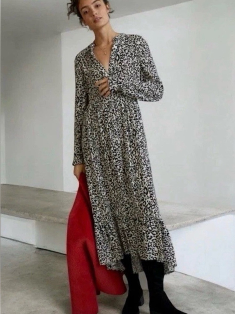 Mare Mare x Anthropologie Leopard Print Midi Dress